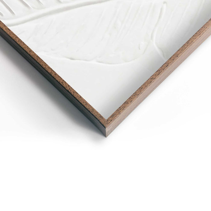 Reinders - Tropical Leafs Schilderij – 70 x 50 cm - Wit/Walnoot