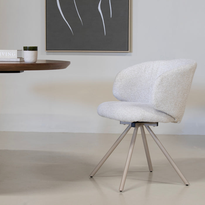 DÉJA Living - DÉJA Eetkamerstoel Sueca Beige Draaibaar - Set van 2