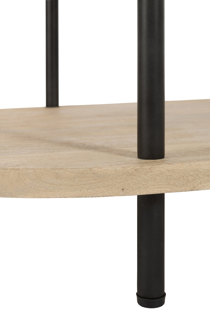 J-Line salontafel Eli 2 Planken - hout|metaal - naturel|grijs