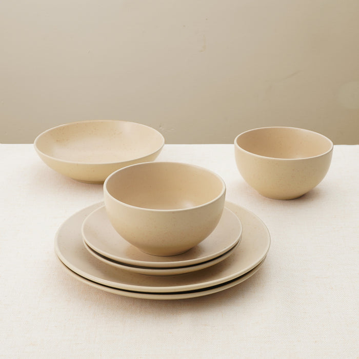 by fonQ Pebbled Serviesset 24-delig - Earthy Beige