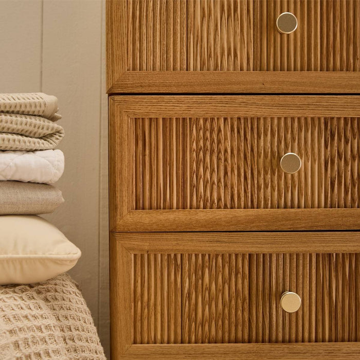 Calicosy - Hoog ladekast 5 laden AVA - H100 cm - Lamellen