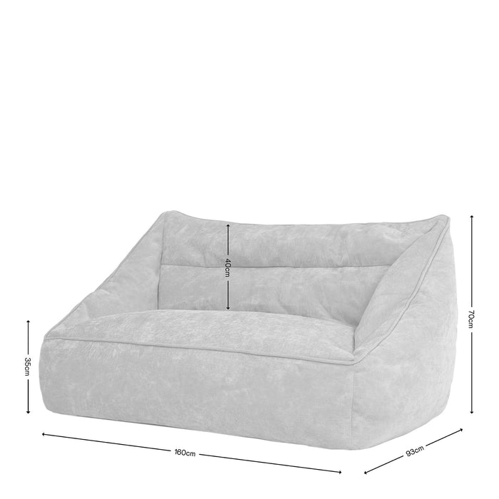 icon Cecilia 2-zitsbank - Zitzak - Chenille - Grijs