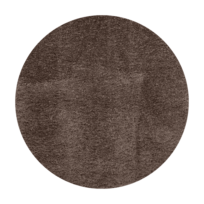 Interieur05 Rond hoogpolig vloerkleed Fender taupe - 160 x 160 cm