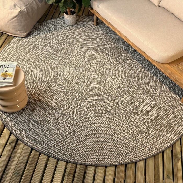 Rond buitenkleed Solid grijs - Interieur05 - 200 x 200 cm