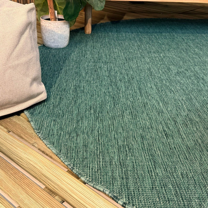 Rond buitenkleed Tone groen - Interieur05 - 240 x 240 cm