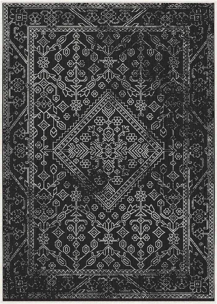 Buitenkleed Nova zwart|wit - Interieur05 - 200 x 290 cm