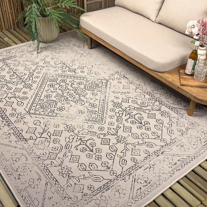 Buitenkleed Nova zwart|wit - Interieur05 - 200 x 290 cm