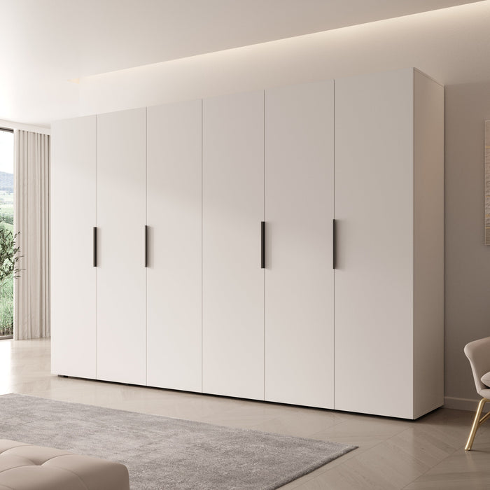 Meubella - Kledingkast Marquesa - Wit - 300 cm