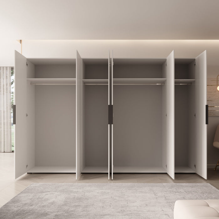 Meubella - Kledingkast Marquesa - Wit - 300 cm