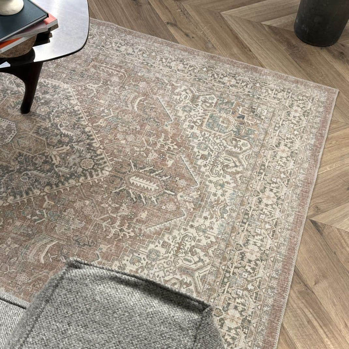 Interieur05 Vintage vloerkleed Ethel Bruin - 230 x 160 cm