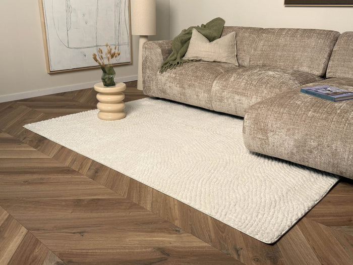 Interieur05 Scandinavisch vloerkleed Curve creme|wit - 240 x 330 cm
