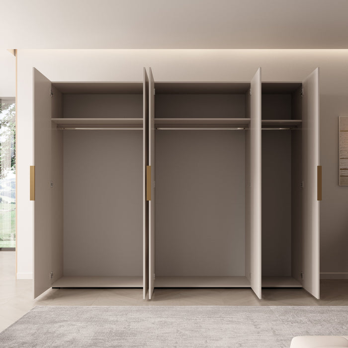 Meubella - Kledingkast Marquesa - Beige - 250 cm