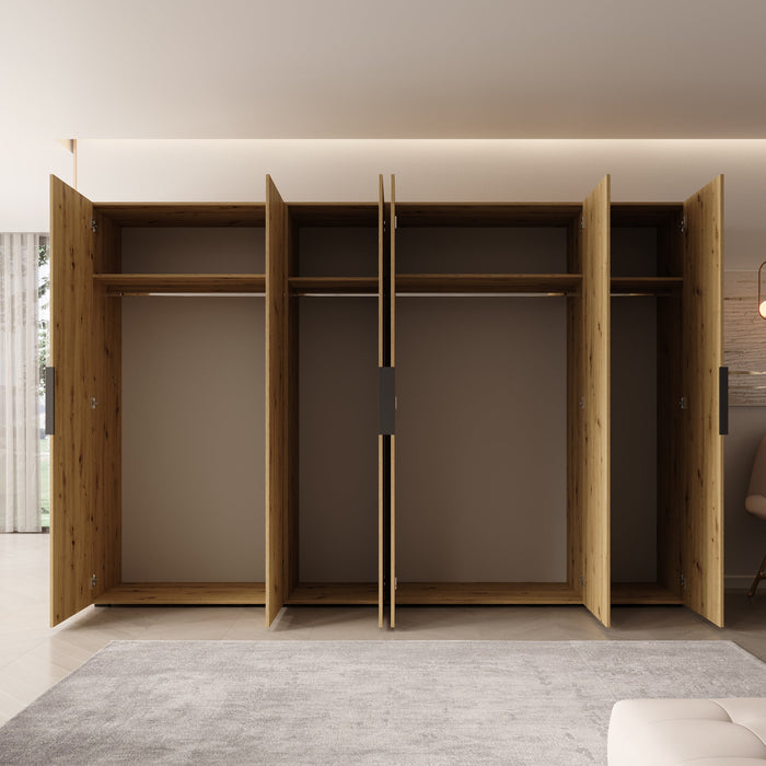 Meubella - Kledingkast Marquesa - Eiken - 300 cm