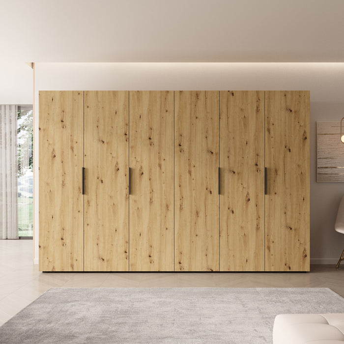 Meubella - Kledingkast Marquesa - Eiken - 300 cm