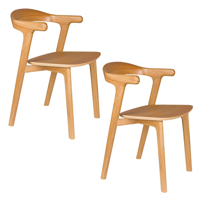 Zuiver Northwood Eetkamerstoel Hout Walnoot kleur - Set van 2 - Bruin
