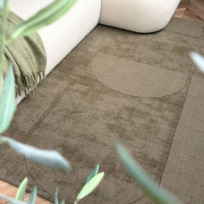 Wollen vloerkleed Twig groen - Interieur05 - 160 x 230 cm