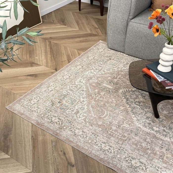 Interieur05 Vintage vloerkleed Ethel Bruin - 230 x 160 cm