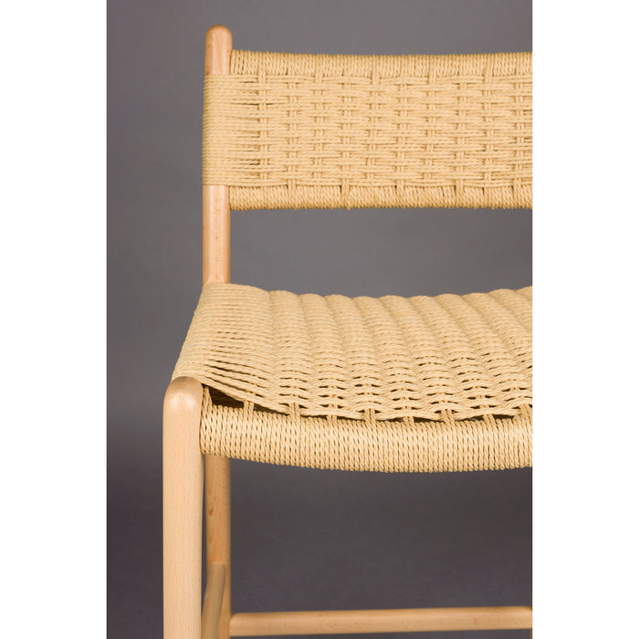 Dutchbone Cecile Counter| Barkruk met Rugleuning 67,50 cm Hout Naturel