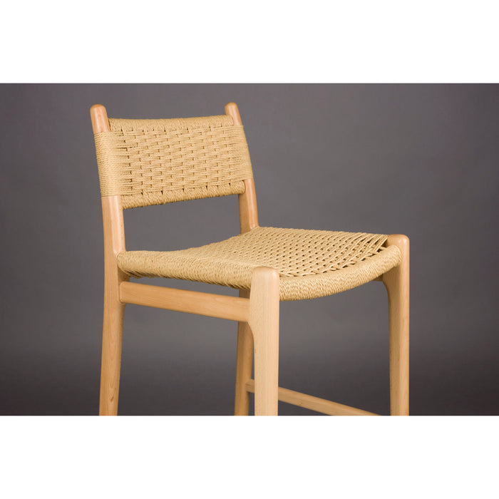 Dutchbone Cecile Counter| Barkruk met Rugleuning 67,50 cm Hout Naturel