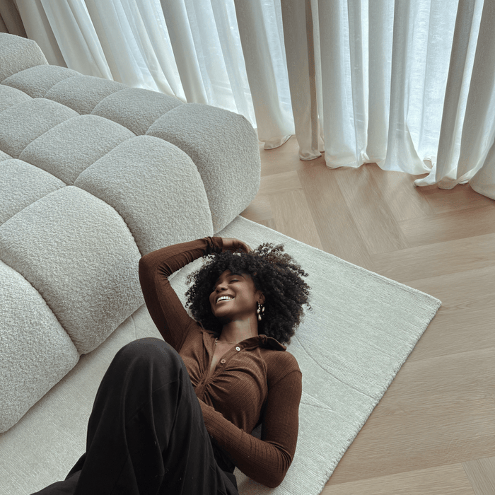 Wollen vloerkleed Twig ivoor|wit - Interieur05 - 200 x 290 cm