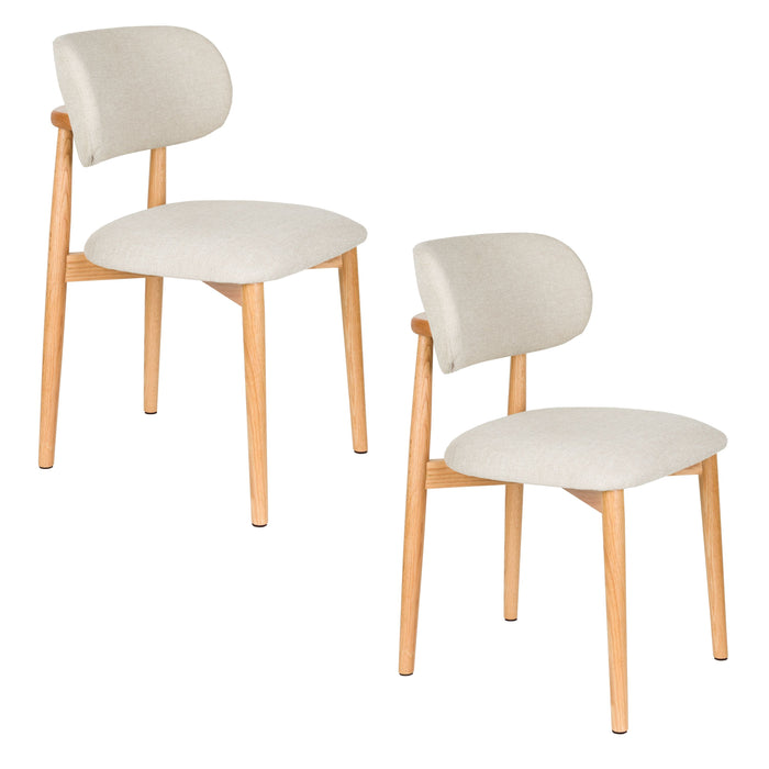 Housecraft Living Elle Eetkamerstoel Beige - Set van 2