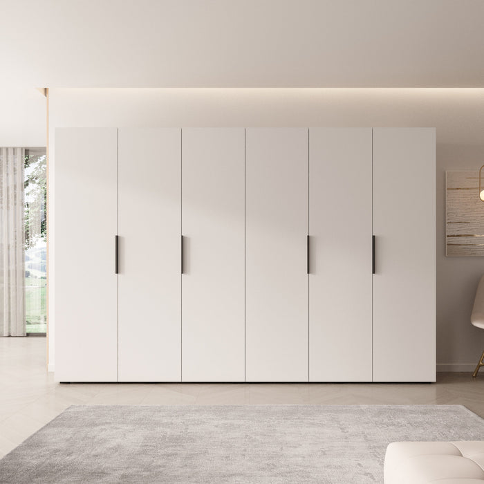 Meubella - Kledingkast Marquesa - Wit - 300 cm