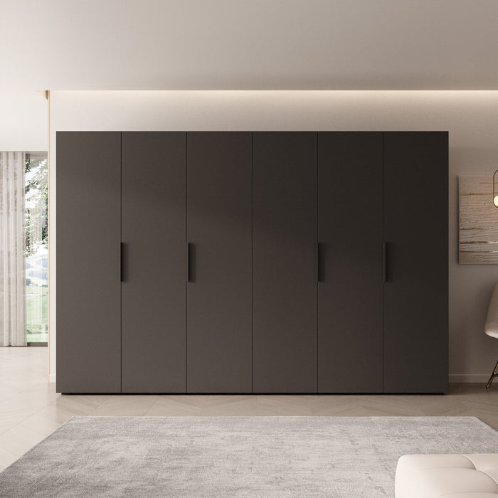 Meubella - Kledingkast Marquesa - Zwart - 300 cm