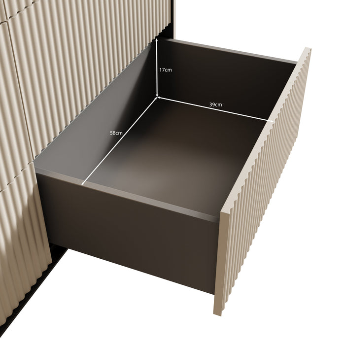 Meubella - Ladekast Timoteo - Beige - 130 cm