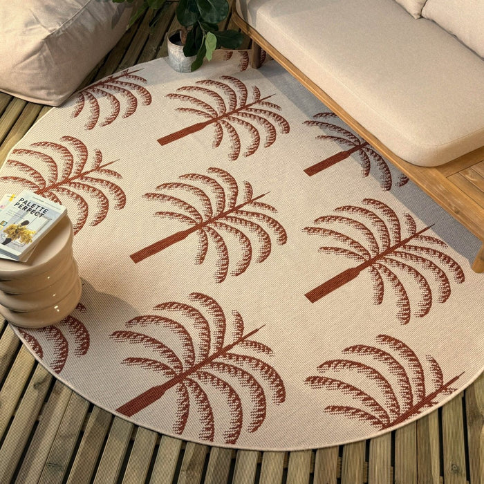 Rond buitenkleed Oase roest - Interieur05 - 200 x 200 cm