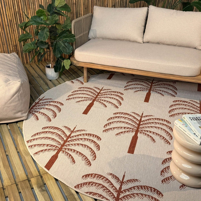 Rond buitenkleed Oase roest - Interieur05 - 200 x 200 cm