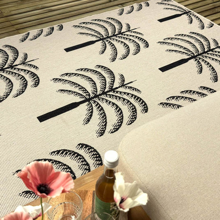 Buitenkleed Oase zwart|wit - Interieur05 - 160 x 230 cm