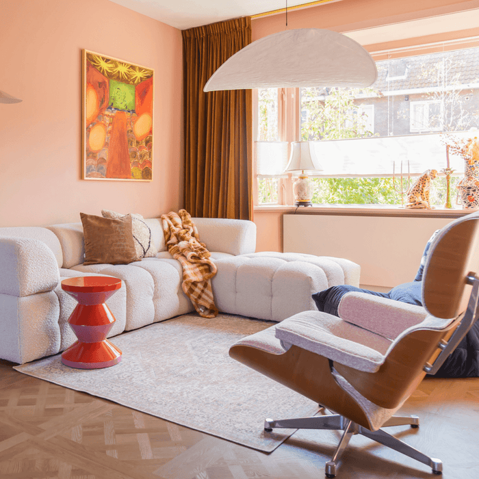 Interieur05 Vintage vloerkleed Ethel Bruin - 330 x 240 cm