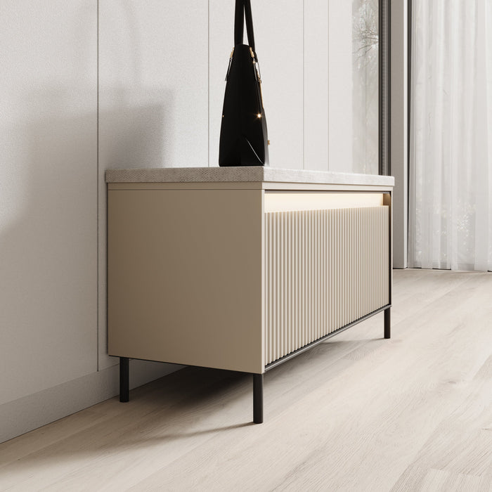 Meubella - Schoenenkast Timoteo - Beige - 101 cm