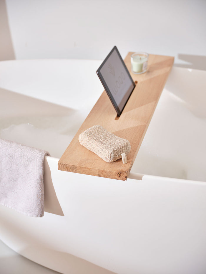 Badplank eiken klei recht 70 x 20 cm - 25 mm