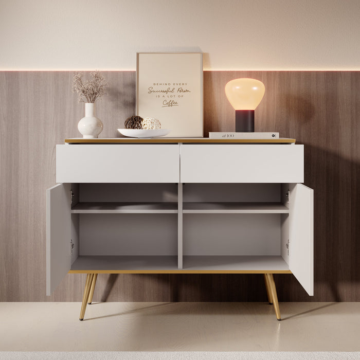 Meubella - Dressoir Orleans - Wit - 107 cm