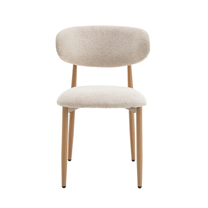 Celia - Eetkamerstoelen Beige Naturel Set van 2