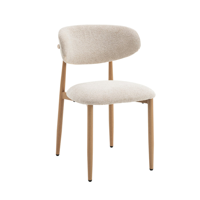 Celia - Eetkamerstoelen Beige Naturel Set van 2