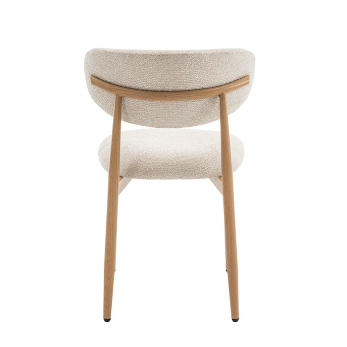 Celia - Eetkamerstoelen Beige Naturel Set van 2
