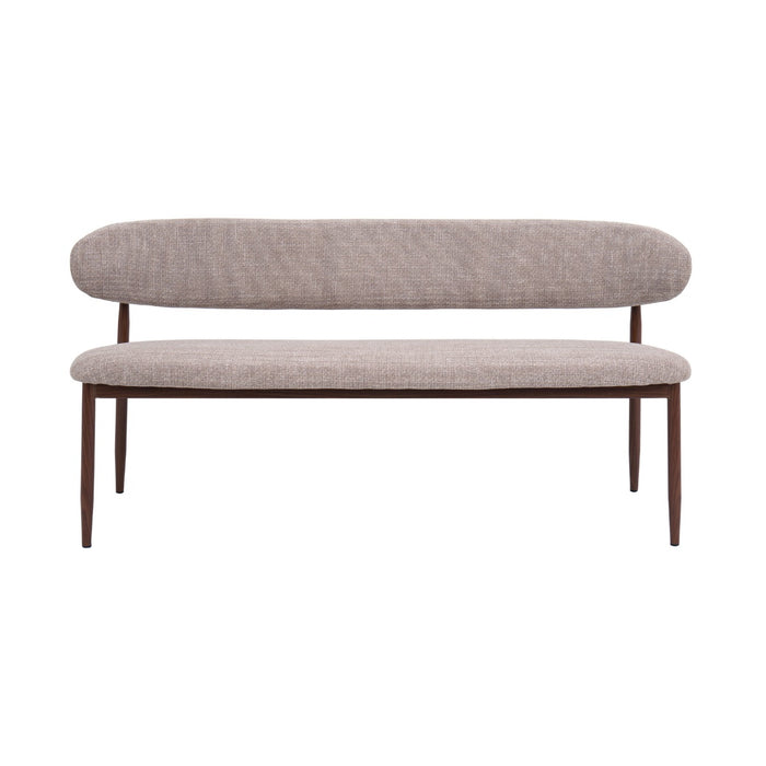 Giga Meubel - Eetkamerbank - Taupe|Walnoot - 160x55x77cm - Alexia