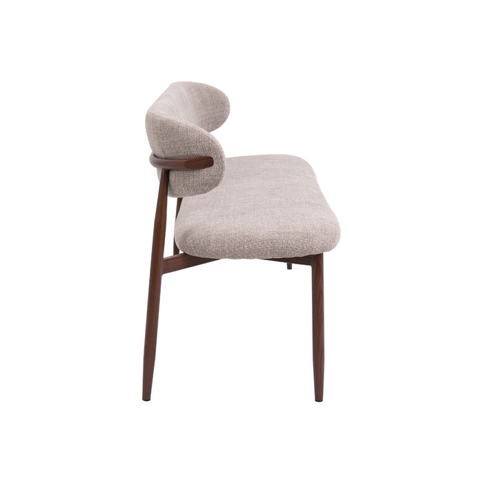 Giga Meubel - Eetkamerbank - Taupe|Walnoot - 160x55x77cm - Alexia