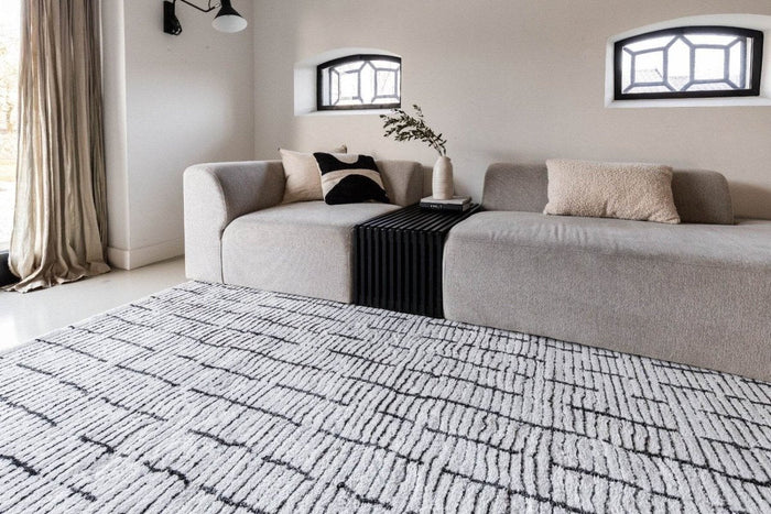 Interieur05 Vloerkleed Rectangle Creme wit|Zwart - 160 x 230 cm