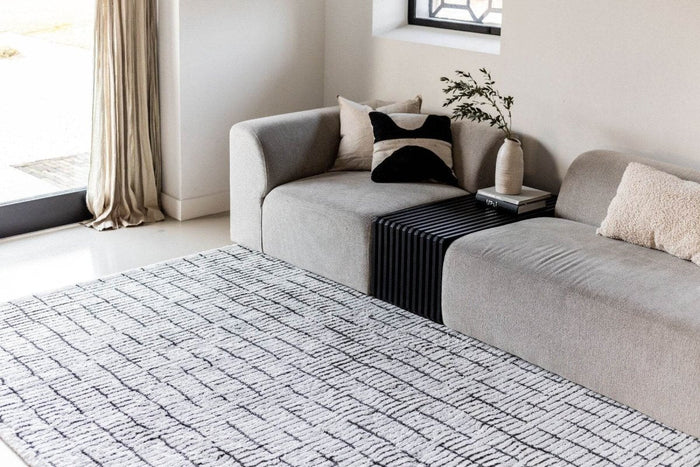 Interieur05 Vloerkleed Rectangle Creme wit|Zwart - 160 x 230 cm