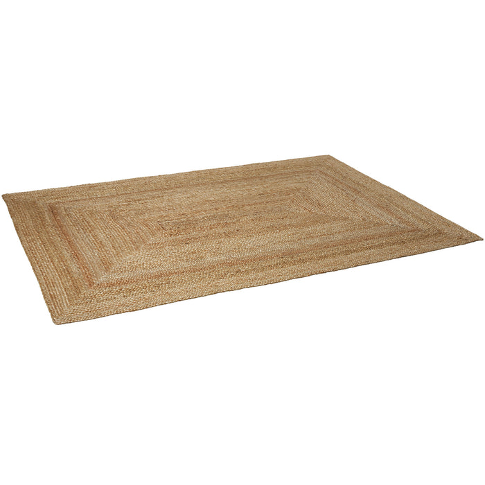 tectake® Handgeweven vloerkleed Glim van jute, boho-stijl 160 x 230 cm