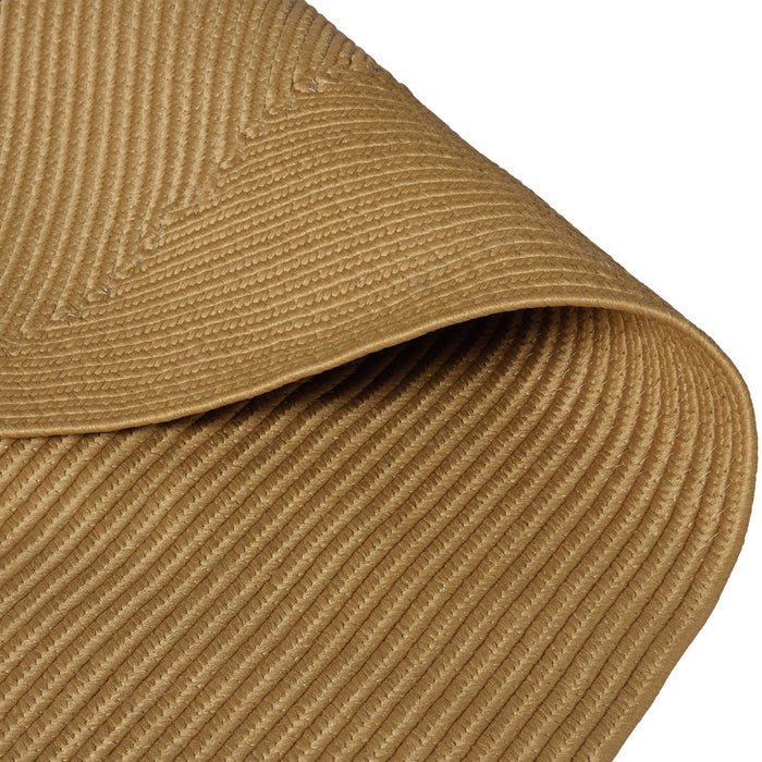 tectake® Gevlochten vloerkleed Raya in jute-look 200 x 290 cm - Bruin