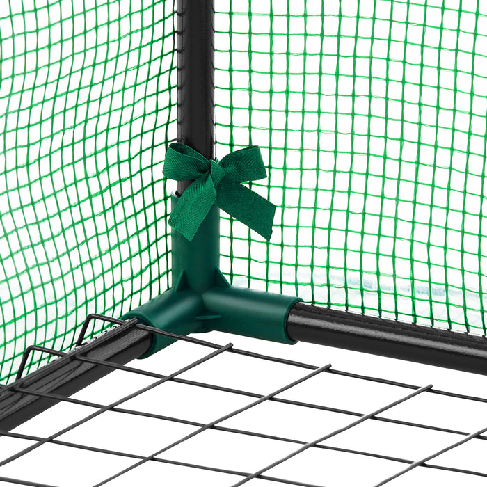 tectake® Foliekas met vierkant oppervlak 143x143x195cm - Groen