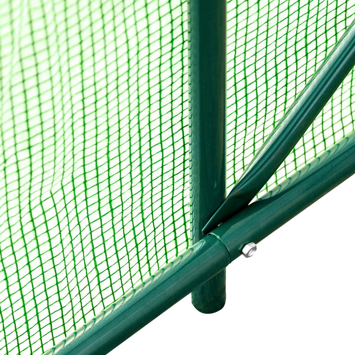 tectake® Foliekas in tentvorm met 8 ramen 600x300x205 - Groen