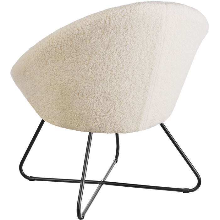 tectake® Loungestoel Centera, gestoffeerd, rond