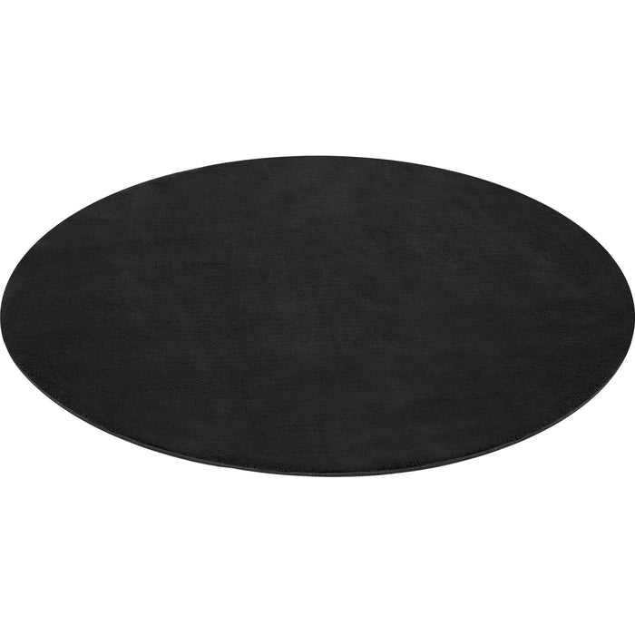 tectake® Kortpolig vloerkleed Soft Zone Ø 120 cm - Zwart