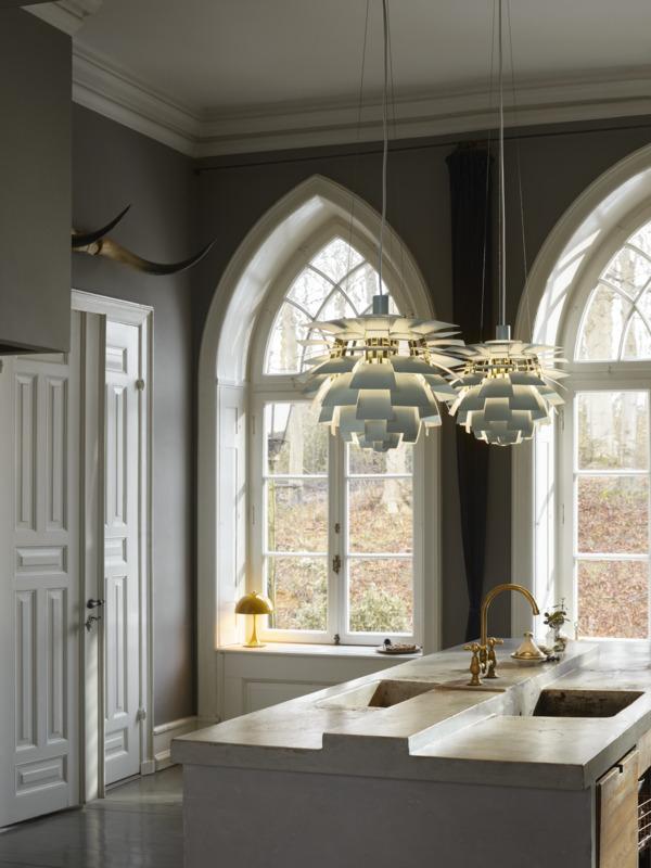 PH Artichoke hanglamp Ø480 Chrome Plated Dusty Green