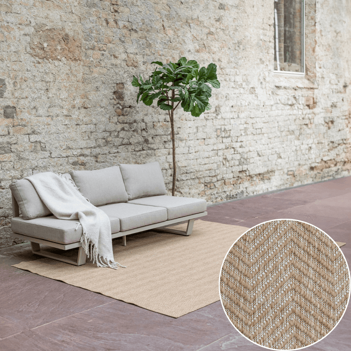Interieur05 Jute buitenkleed Naturel ZigZag - 240 x 340 cm